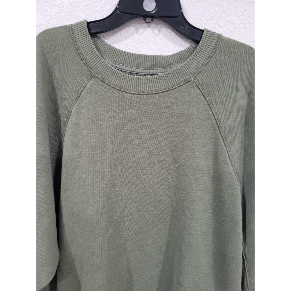Aerie Womens Olive Green Oversized Raglan Crewneck Sweatshirt Medium #23 - Picture 2 of 6